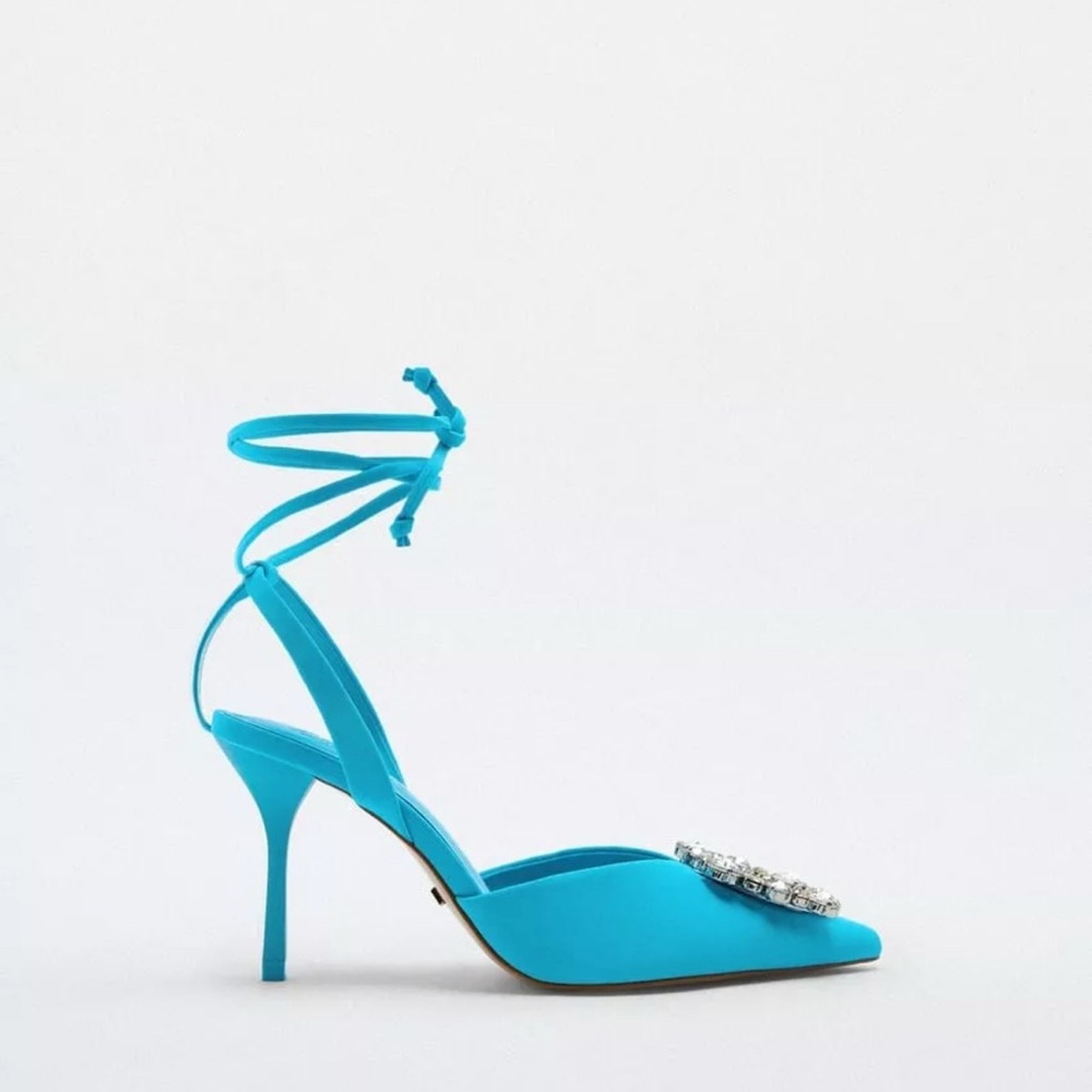 Zara lace up heels size 41 - Picture 2 of 8